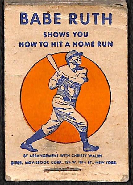 1933 Wheaties Babe Ruth Shows You How to Hit a Home Run Flip Book (Moviebook Corp.)