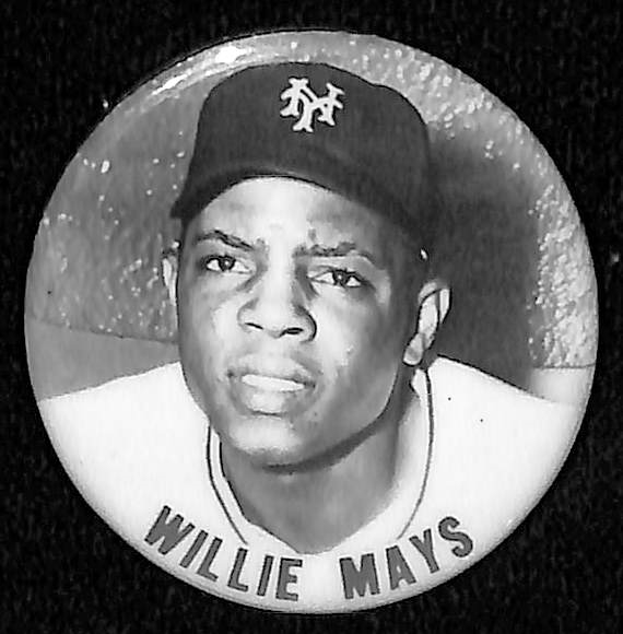 Lot of (2) Original 1960s Willie Mays (New York Giants) PM 10 Stadium Pins/Pinbacks PM10