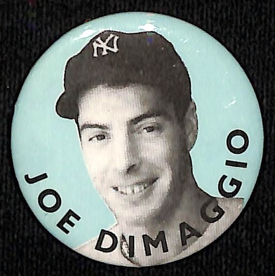 (2) Original 1950s-1960s PM 10 Stadium Pins (Joe DiMaggio & Stan Musial) PM10