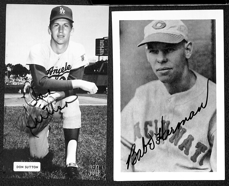 Lot of (70+) Autographed Baseball Post and Picture cards w. Lopat, Face, Roe, Neikro, and Others (JSA Auction Letter)