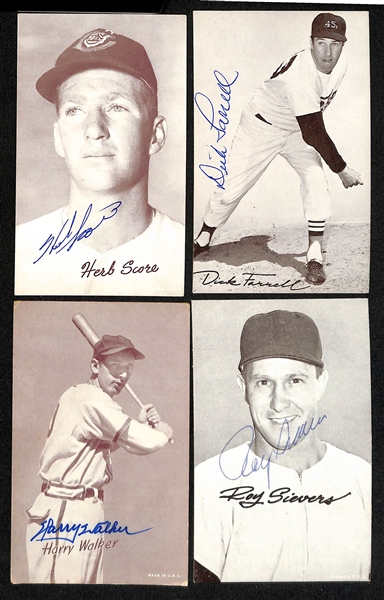 (18) Autographed Baseball Exhibit Cards w. Killebrew, Doby, and Others (JSA Auction Letter)