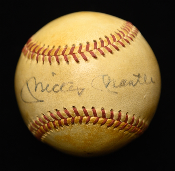 Mickey Mantle Autographed Baseball (Full JSA Letter of Authenticity)