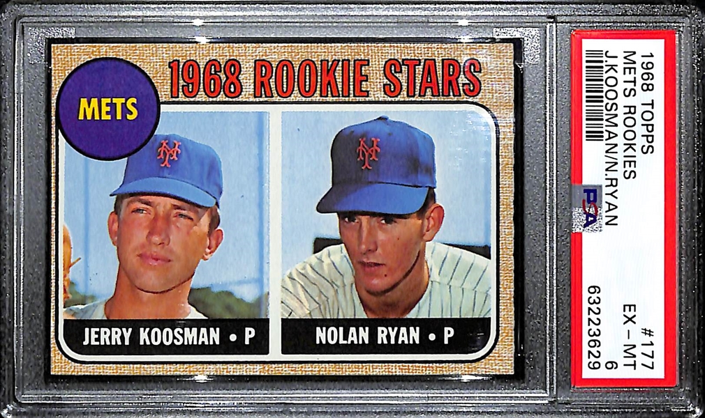 1968 Topps Nolan Ryan Rookie # 177 Graded PSA 6