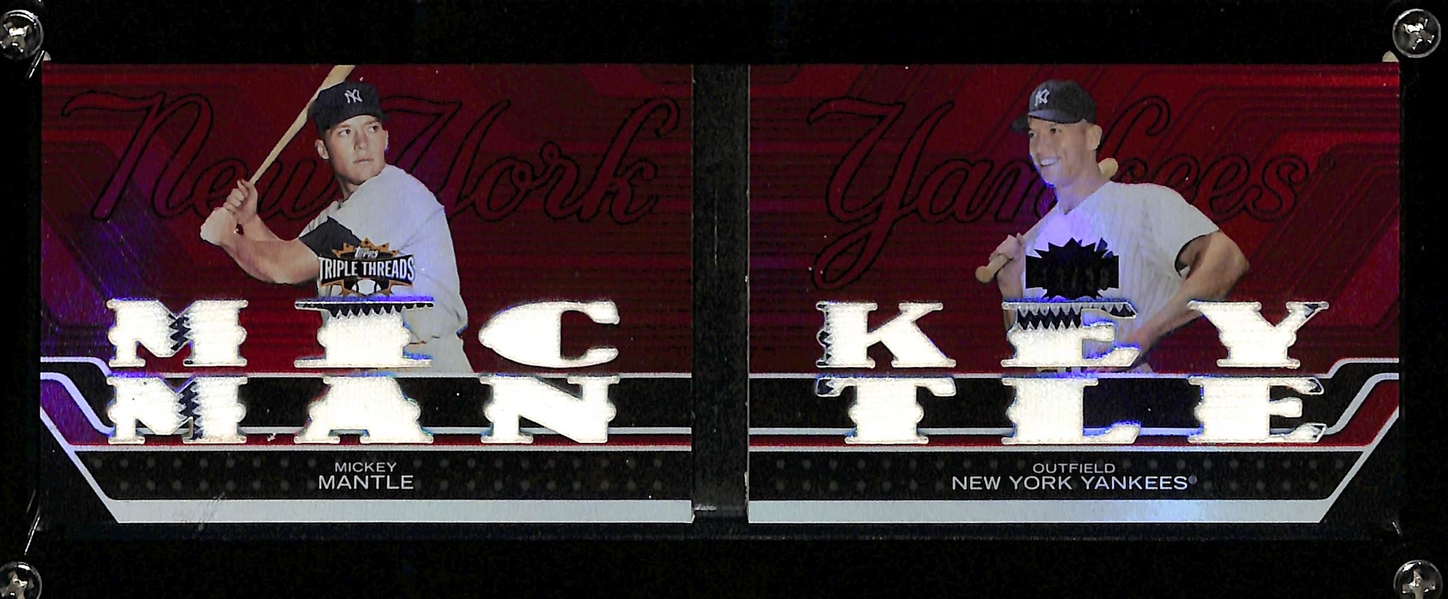 2008 Topps Triple Threads Mickey Mantle 12-Piece Game Used Jersey Relic Booklet Card #12/36