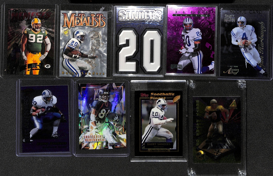 Huge Lot of Football Inserts and Insert sets w. Barry Sanders, Peyton Manning, Randy Moss, Emmitt Smith and Many Others
