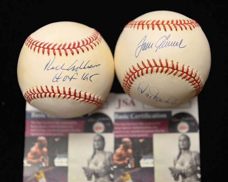 (2) Signed Baseballs - Richie Ashburn (HOF Inscription) & 1992 HOF Class SIgned Baseball (Tom Seaver, Hal Newhouser, & Rollie Fingers) - Both w. JSA COAs 
