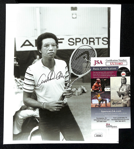 Rare Arthur Ashe (Tennis) Signed 8x10 Photo - JSA COA