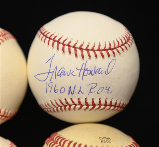 (6) Signed Baseballs - Johnny Bench, Clete Boyer, Frank Howard, Bobby Doerr, Darren Daulton,  Luis Aparicio (Some Are Heavily Faded) - JSA Auction Letter
