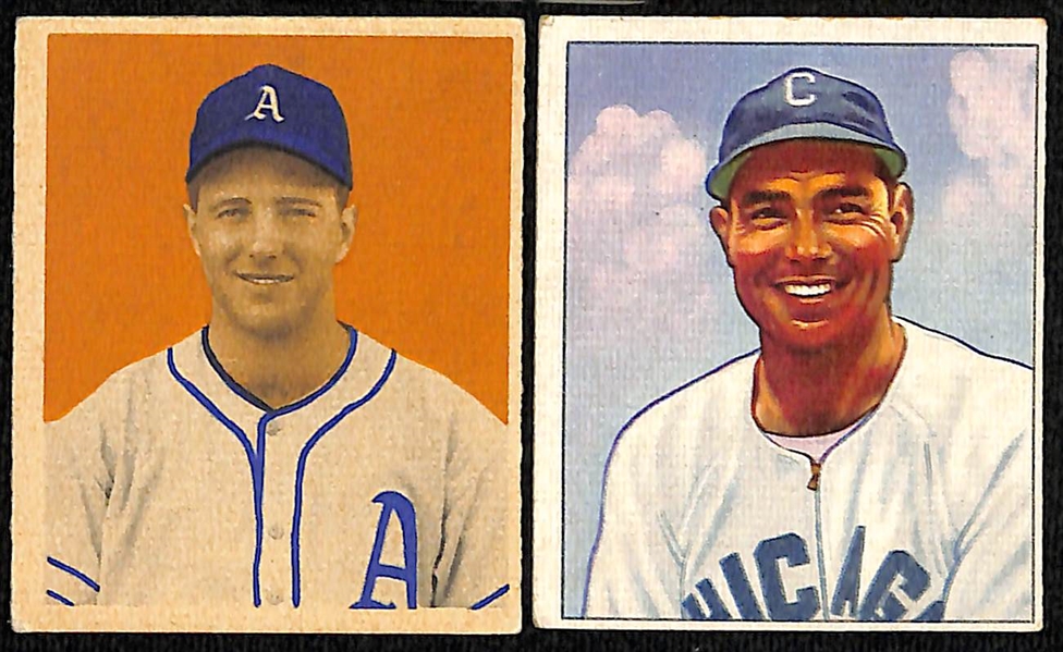 Lot of (90+) 1948-1952 Bowman Baseball Cards w. 1948 Bob Feller & Johnny Mize
