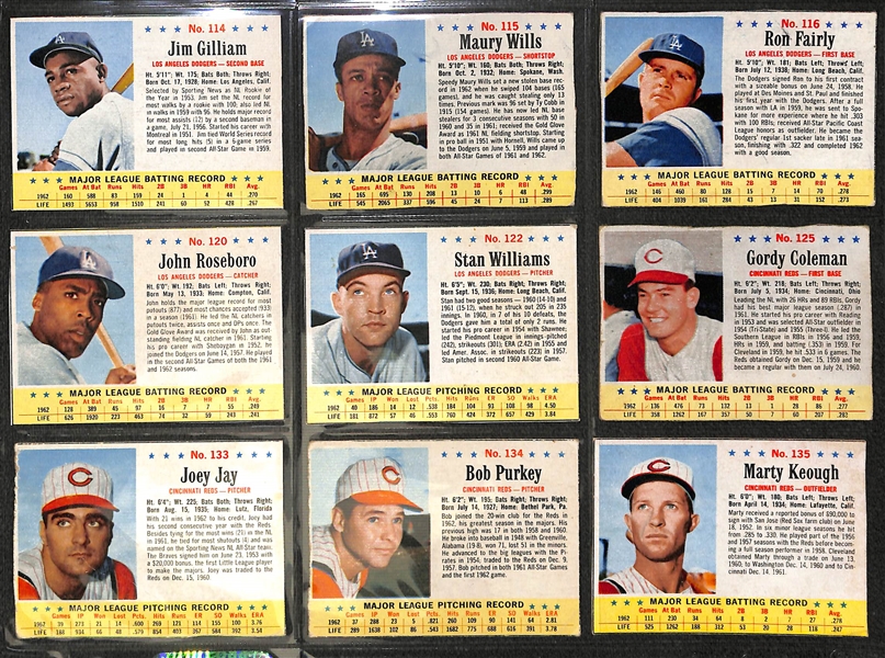  Lot of (80) Different 1963 Post Baseball Cards w. Whitey Ford