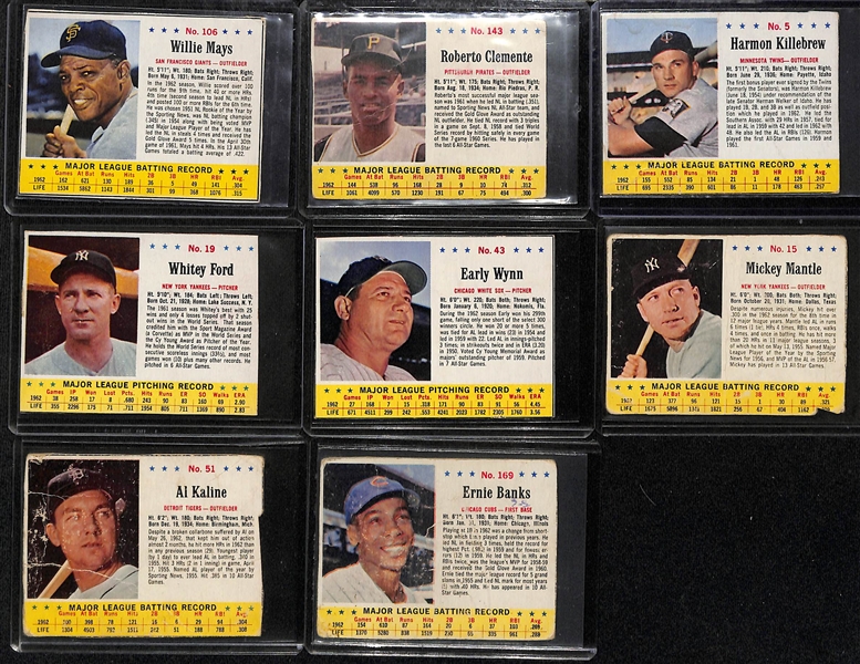  Lot of (40) Different 1963 Jello Baseball Cards w. Willie Mays