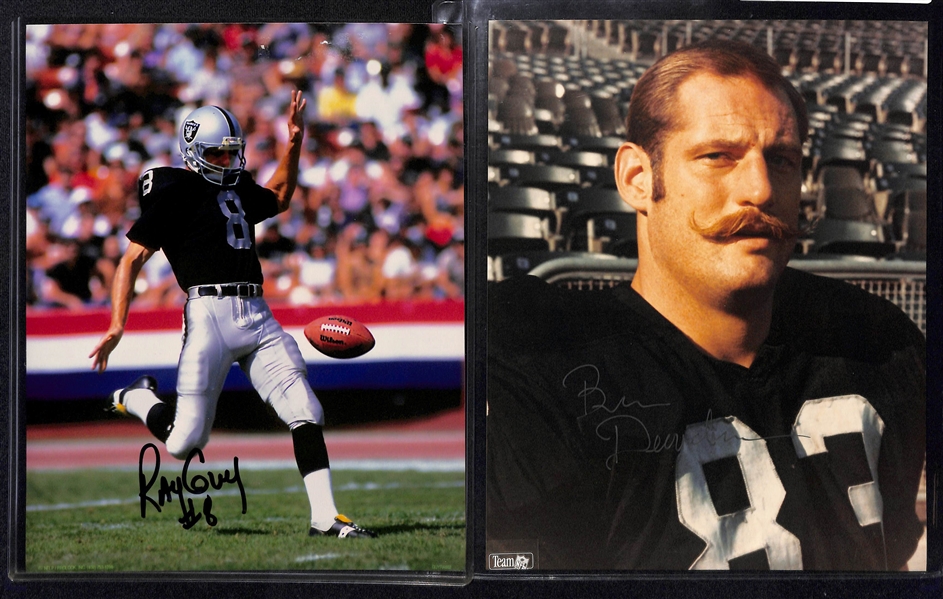 Lot of (11) Autographed 8x10 Oakland Raiders Photographs w. Jim Plunkett, Daryle Lamonica, and Others (JSA Auction Letter)