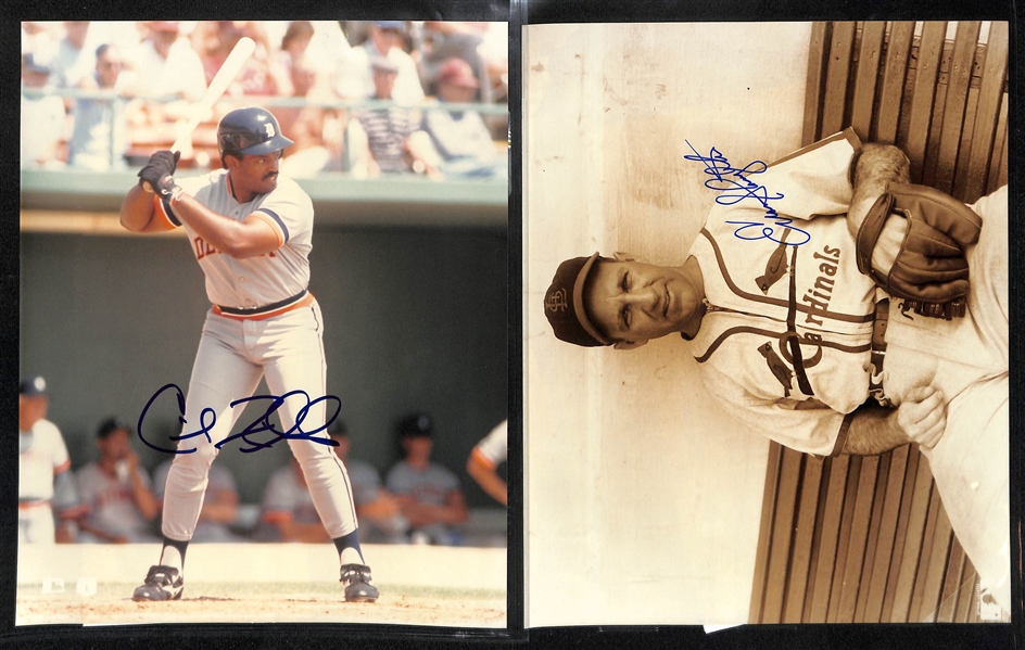 Lot of (8) Autographed Baseball 8x10 Photographs w. Stan Musial, Tony Perez, Willie Stargell, and Others (JSA Auction Letter)