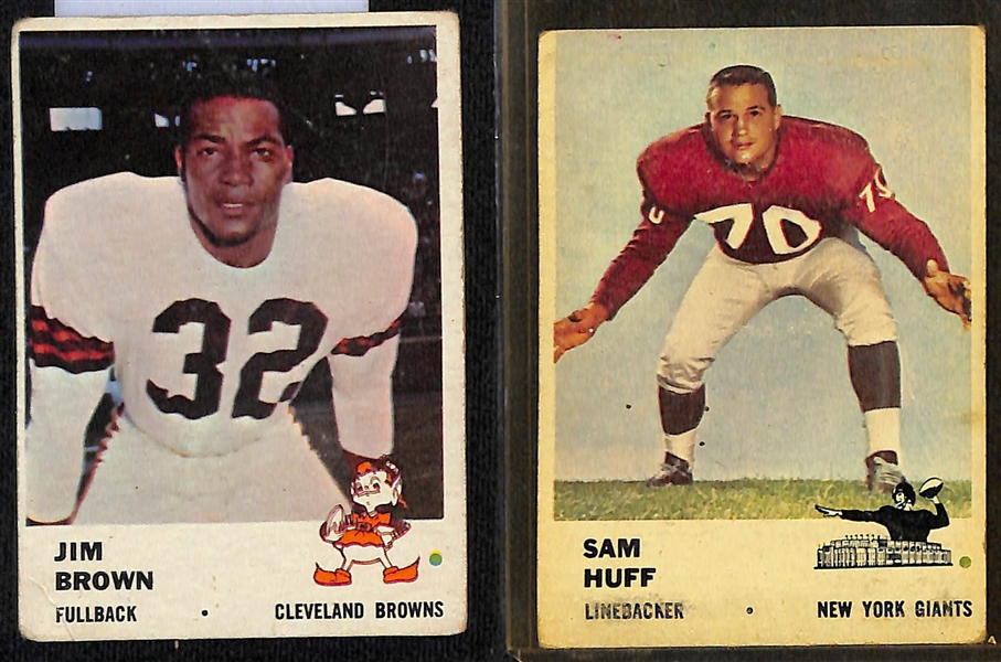 Lot of (56) 1960-1961 Topps/Fleer Football Cards w. 1961 Fleer Jim Brown