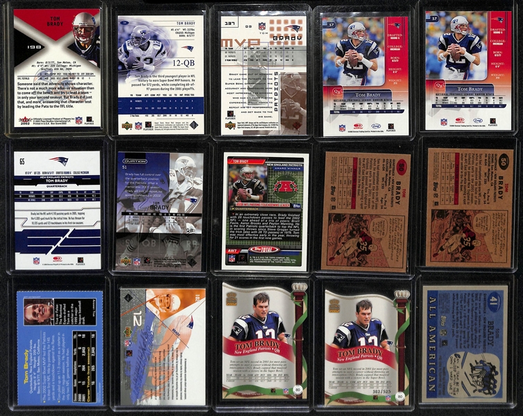 Lot of (70+) Tom Brady Mostly Early 2000s Football Cards