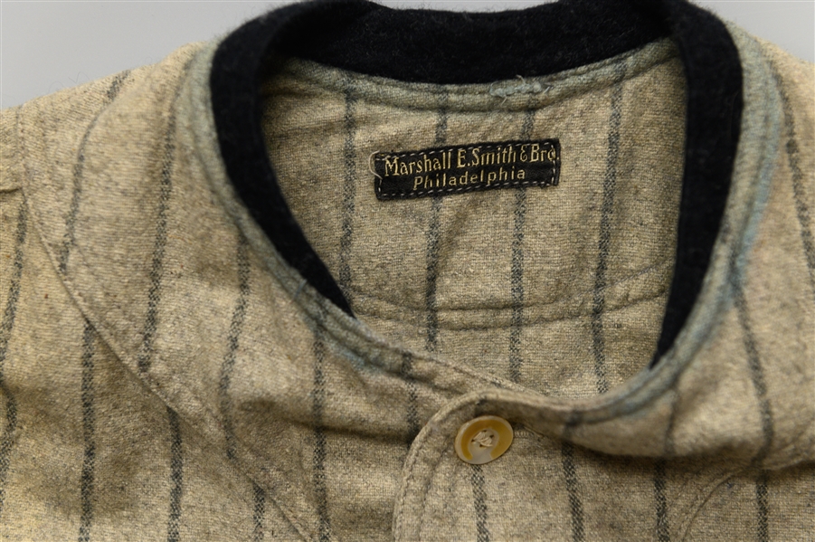  Vintage 1930s Minor League/Regional Baseball Complete Uniform w. Cleats Manufactured by Marshall E. & Bros, Philadelphia