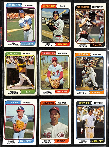  1974 Topps Baseball Card Complete Set of 660 Cards  + 44-Card Traded Set w. Dave Winfield Rookie Card (JSA Auction Letter)