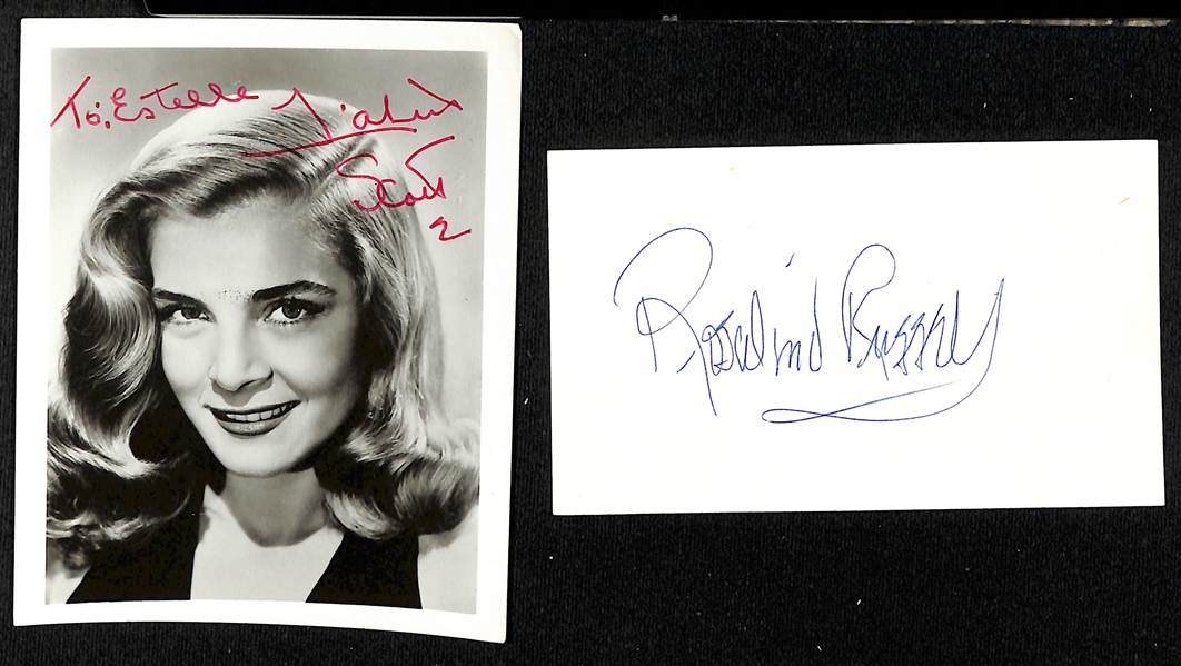 Lot of (7) Vintage Entertainment Signed Photos (5x7 and smaller) w. Dinah Shore (JSA Auction Letter)