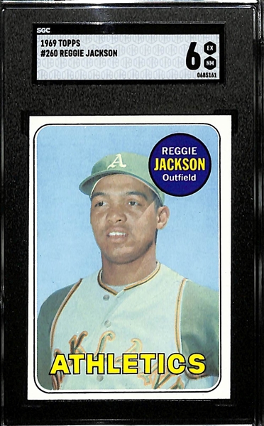 1969 Topps Reggie Jackson Rookie #260 Graded SGC 6 EX-NM
