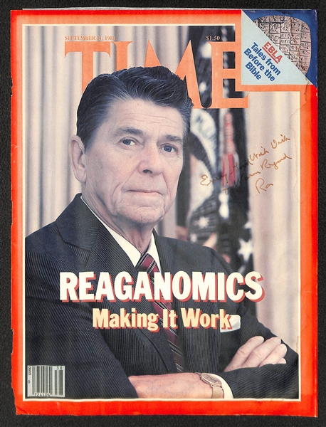 Ronald Reagan Signed Time Magazine Reaganomics Cover (Comes w. JSA Auction Letter) - From the Dick Schulze Collection