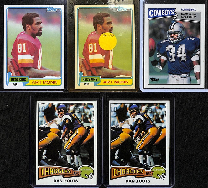 Lot of (20+) 1970s and 80s Football Rookies and Stars w. Joe Montana, Eric Dickerson, and Phil Simms Rookies