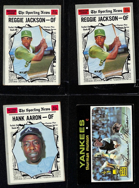 Lot of (30) 1968-1971 Topps Star & Hall of Famer Cards w. 1968 Roberto Clemente