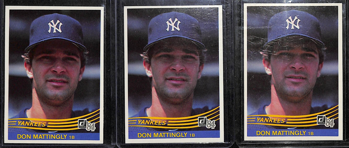Lot of (19) 1984 Don Mattingly Rookie Cards