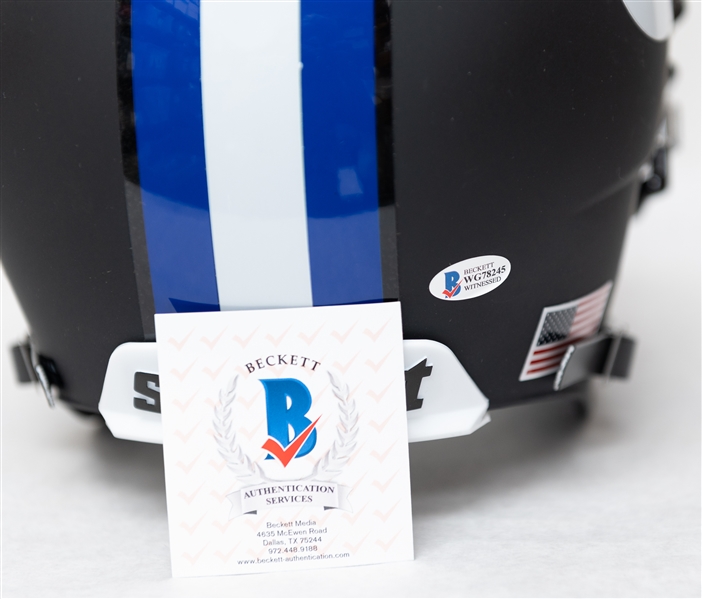 Zach Wilson Full Sized Schutt Autographed Replica BYU Football Helmet (Beckett COA)