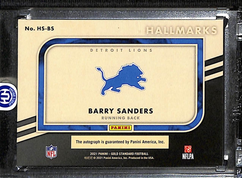 2021 Panini Gold Standard Hallmarks Barry Sanders #5/5 Autograph Card