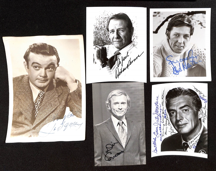 Lot of (8) Entertainment Signed Photos (8x10 & Smaller) w. Roy Rogers & Dale Evans Dual Autograph 8x10 (JSA Auction Letter)