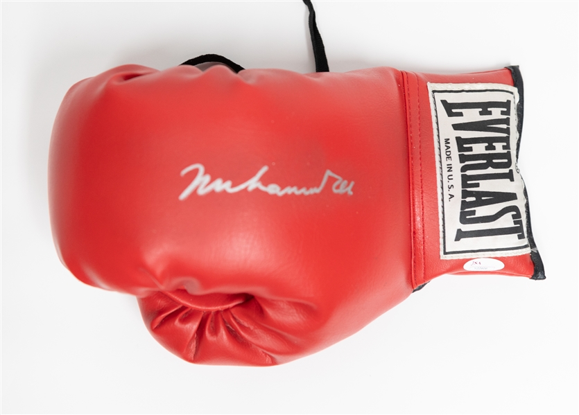 Muhammad Ali Signed Everlast Boxing Glove (Autographed in Bold Silver Sharpie) - JSA Full Letter of Authenticity