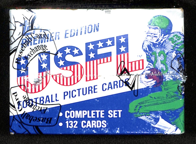 1984 Topps USFL Unopened Football Card Set of 132 Cards (BBCE Wrapped) w. Reggie White & Steve Young Rookie Cards!