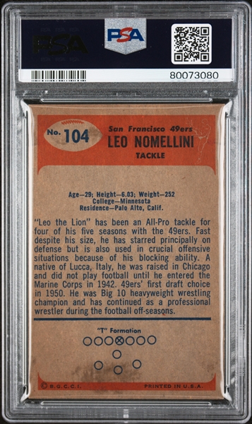 3 Signed 1955 Bowman Football Cards - Pat Summerall Rookie (PSA 3, Auto 9), Nomellini (PSA 2, Auto 9),  LeBaron (PSA 4, Auto 8)