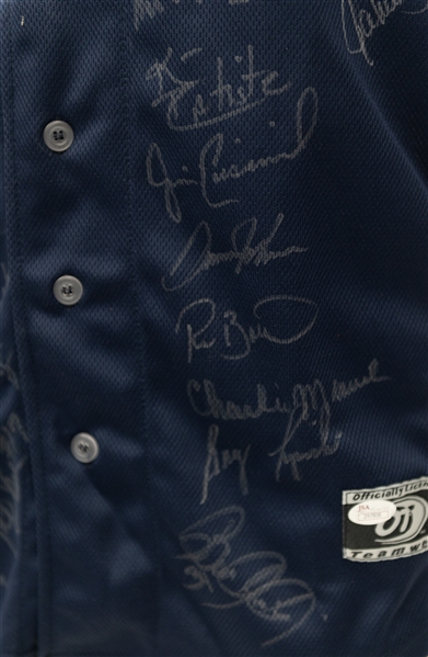 Phillies Legends Signed Fightins Baseball Jersey (16 Autographs) w. Charlie Manuel, Daulton, T. Greene, Luzinski, + (Full JSA Letter)