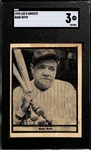 Rarely Seen 1975 Lees Sweets Babe Ruth (Only 3 Ever Graded by PSA and SGC) Graded SGC 3