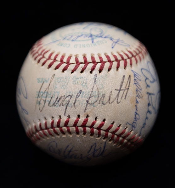 1970s All-Star Signed Baseball (22 Autographs - Mostly HOFers) w. Hank Aaron, Reggie Jackson, Kaline, Carew, B. Robinson, F. Robinson, Palmer, Waever, Fingers, Gossage, + more!