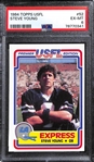 1984 Topps USFL Steve Young Rookie Card Graded PSA 6