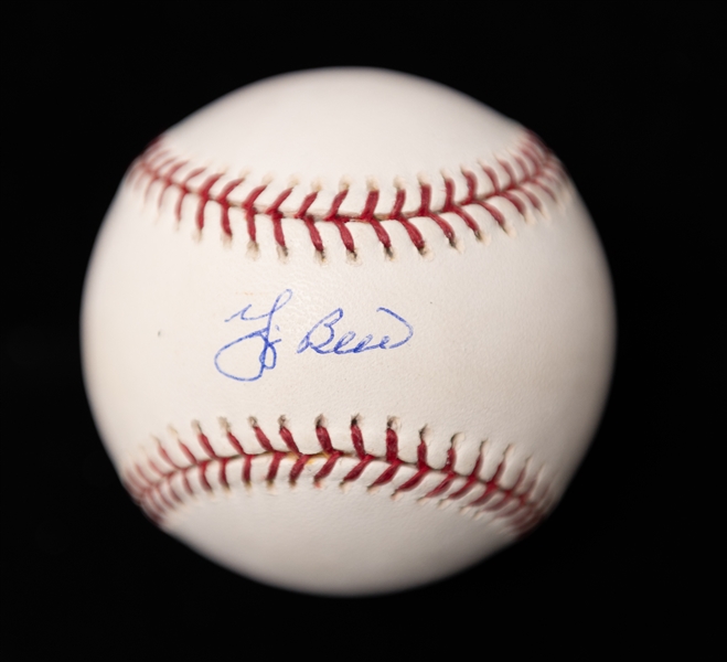 Lot of (2) Signed Official Major League Rawling Baseballs - Yogi Berra, Gary Scheffield - JSA Auction Letter