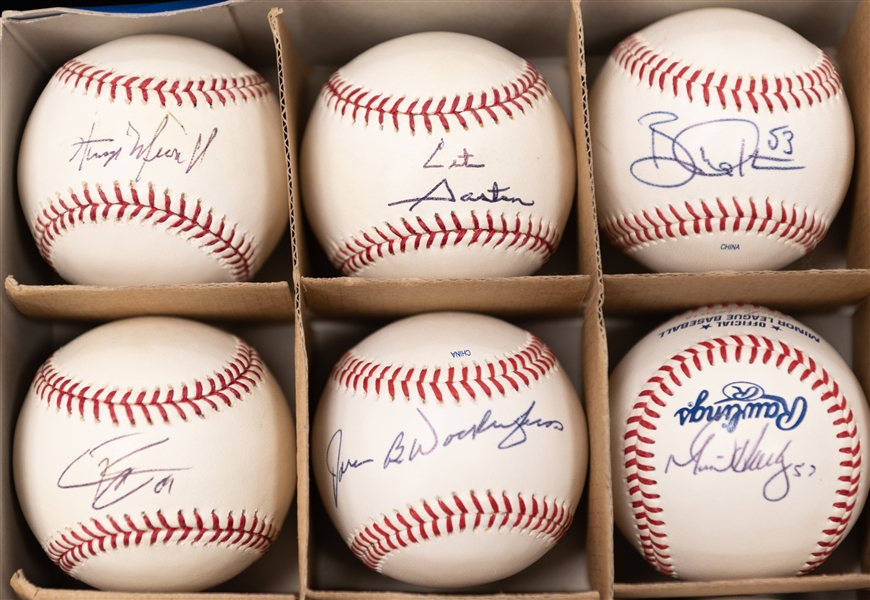 Lot of (12) Signed Official Minor League Rawling Baseballs inc. Chris Hoiles, Phil Coke, + (JSA Auction Letter)