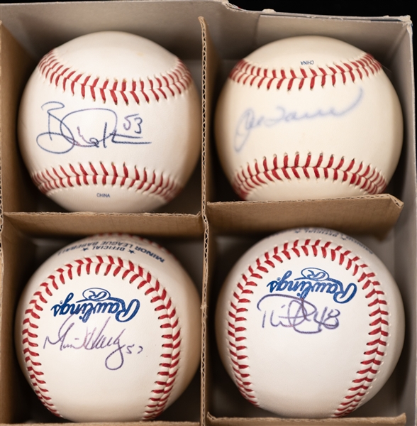 Lot of (12) Signed Official Minor League Rawling Baseballs inc. Chris Hoiles, Phil Coke, + (JSA Auction Letter)