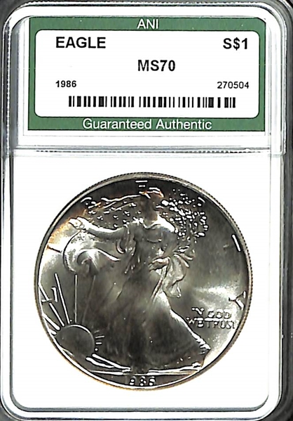 1986 MS70 Eagle (Standing Liberty) Silver Coin