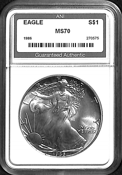 1986 MS70 Eagle (Standing Liberty) Silver Coin