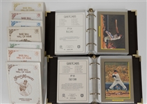 Amazing Collection of (96) Perez Steele 6"x8" Great Moments HOF Cabinet Cards (56 of 96 are Autographed inc. Mantle, Williams, Koufax, Aaron, +) Set #0099/5,000 - JSA Auction Letter