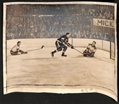 Amazing Lot of (12) 1950s Original Type 1 Hockey Press Photos (Inc. All 6 of the NHL Teams & Many HOFers)