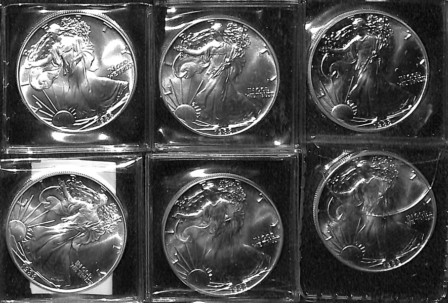 Lot of (14) 1988 Walking Liberty Silver Dollar Coins - (.999) 1 Ounce Fine Silver