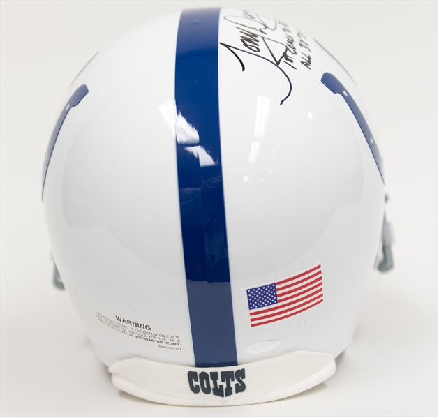 Coach Tony Dungy Signed Full Size Indianapolis Colts (Steiner COA) w. Inscription 1st Coach to Beat all 32 Teams