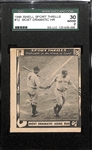1948 Swell Sports Thrills Babe Ruth & Lou Gehrig #12 "Most Dramatic Home Run" SGC 2 (One of the Only Cards w. Both Baseball & Yankees Legends!)