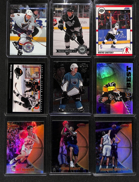 Lot of (60+) Sports Cards with Refractors, Michael Jordan, Wayne Gretzky, +