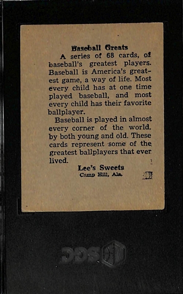Rarely Seen 1975 Lee's Sweets Babe Ruth (Only 3 Ever Graded by PSA and SGC) Graded SGC 3