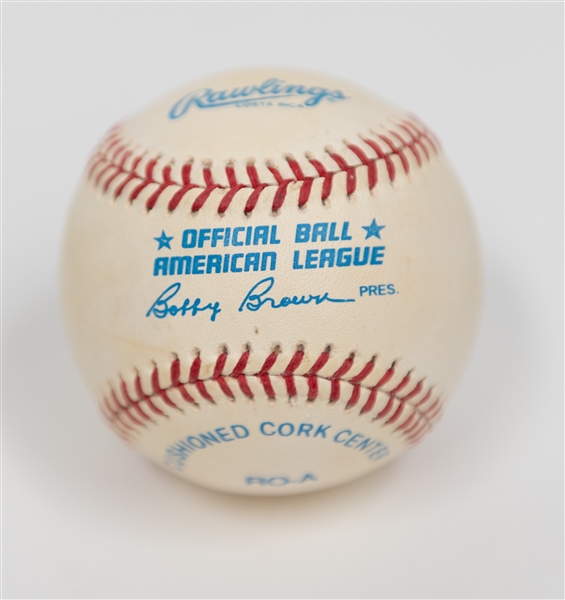Mickey Mantle Signed Official American League Baseball (Comes w. a JSA Auction Letter)